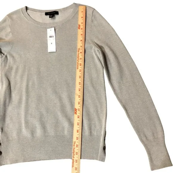 Ann Taylor Sweater Womens S NEW Gray Pullover - Picture 12 of 16